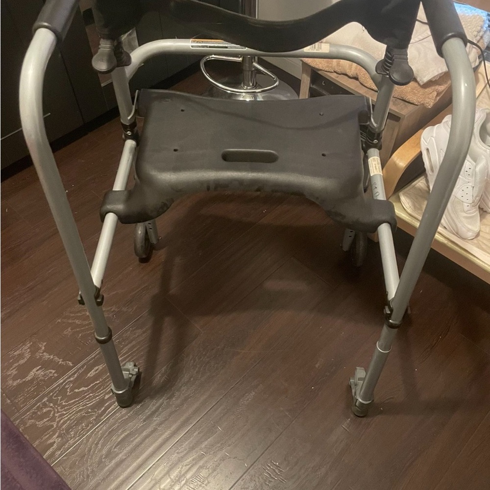 Foldable Black And Silver Walker - image 2